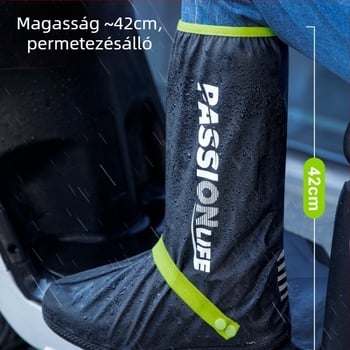 Felnőtt, magas szárú vízálló cipővédő, újrahasználható, csúszásmentes, vastagodott és kopásálló, férfiak és nők számára