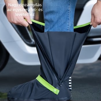 Felnőtt, magas szárú vízálló cipővédő, újrahasználható, csúszásmentes, vastagodott és kopásálló, férfiak és nők számára