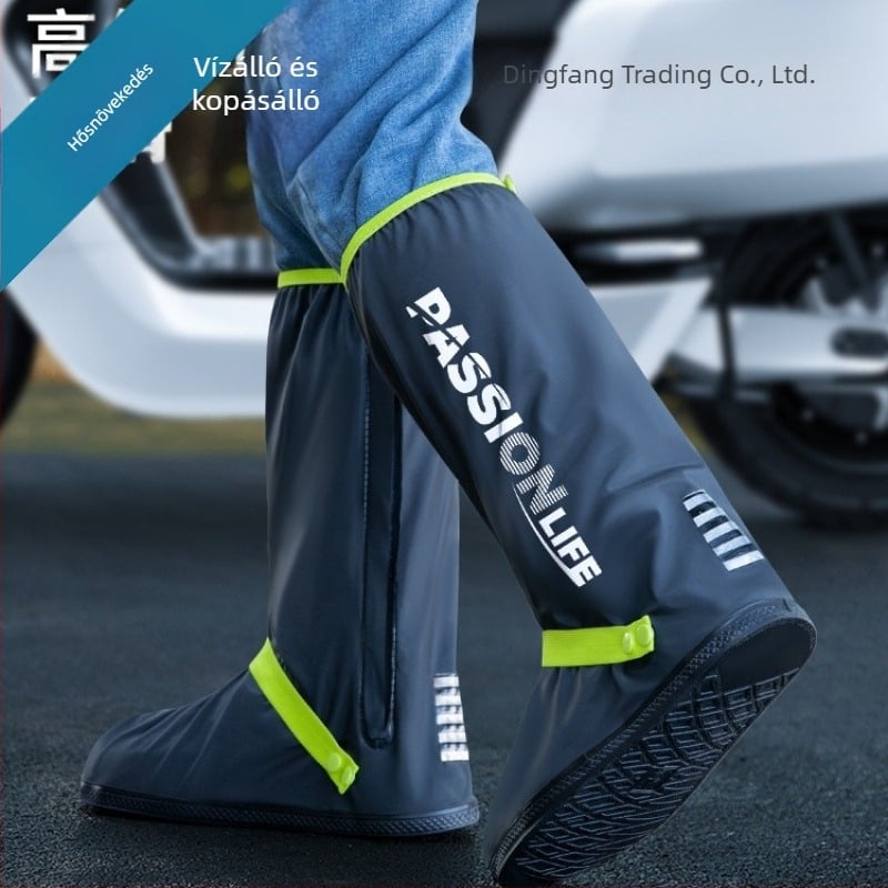 Felnőtt, magas szárú vízálló cipővédő, újrahasználható, csúszásmentes, vastagodott és kopásálló, férfiak és nők számára