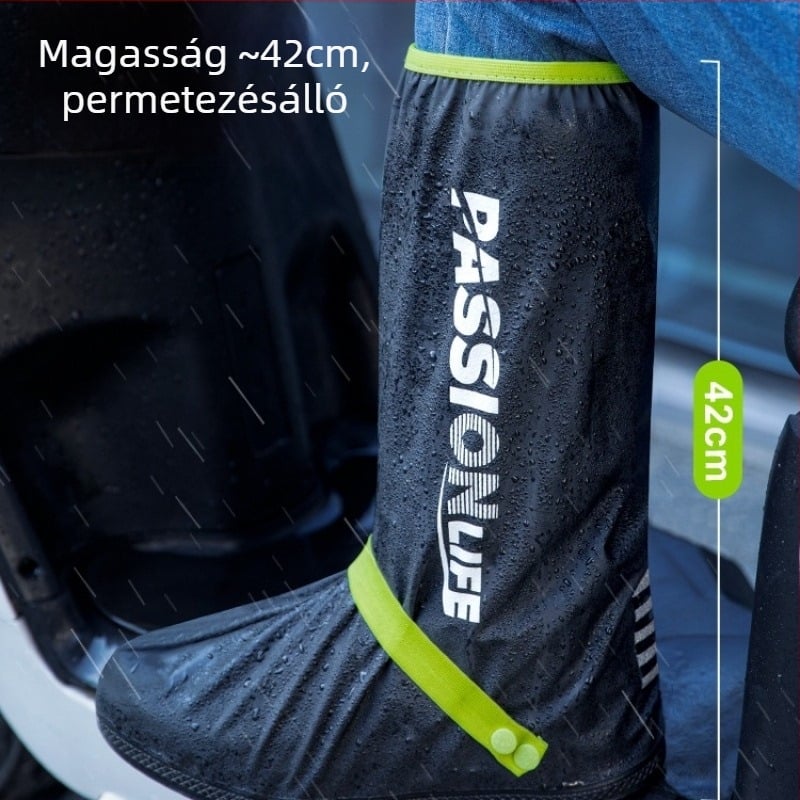 Felnőtt, magas szárú vízálló cipővédő, újrahasználható, csúszásmentes, vastagodott és kopásálló, férfiak és nők számára