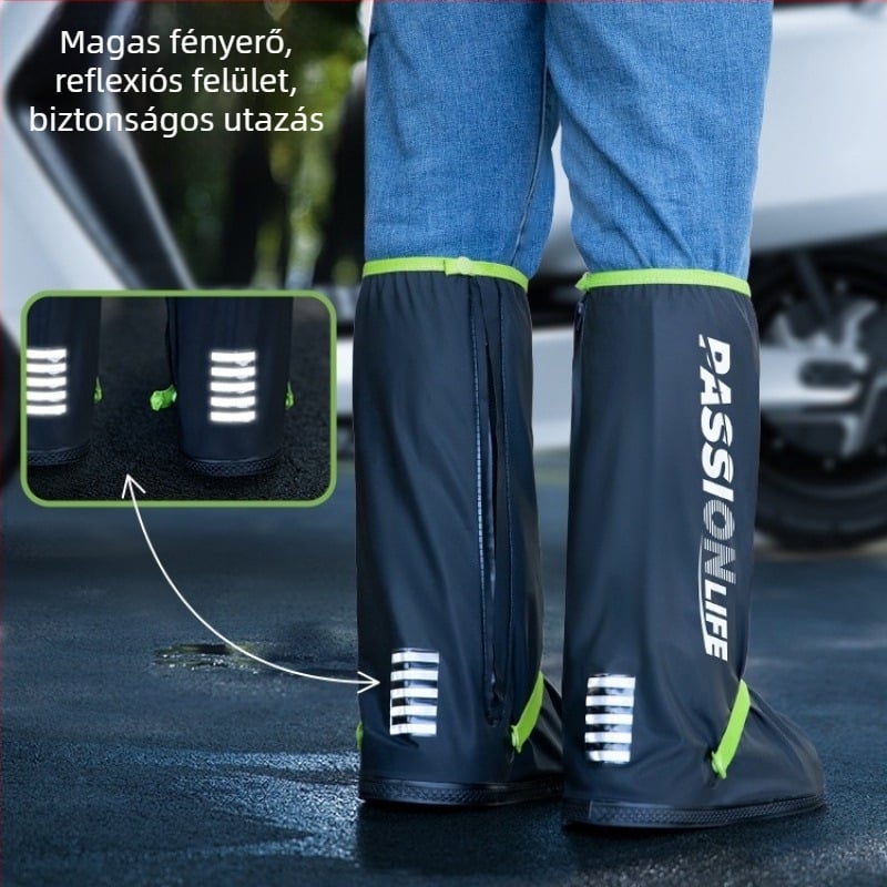 Felnőtt, magas szárú vízálló cipővédő, újrahasználható, csúszásmentes, vastagodott és kopásálló, férfiak és nők számára