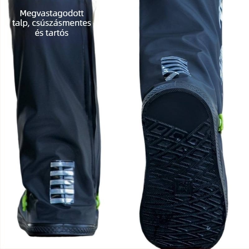Felnőtt, magas szárú vízálló cipővédő, újrahasználható, csúszásmentes, vastagodott és kopásálló, férfiak és nők számára