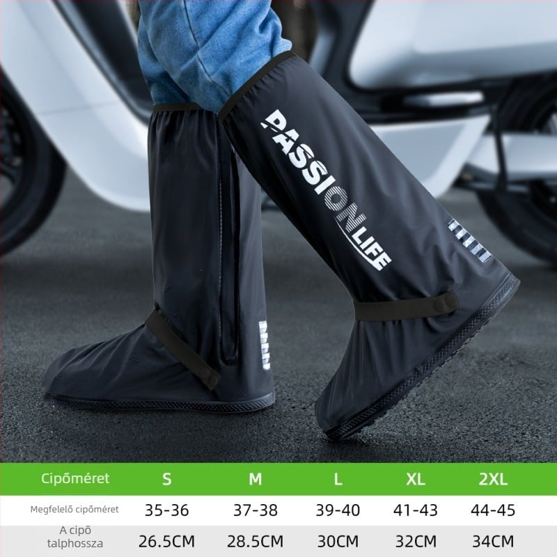 Felnőtt, magas szárú vízálló cipővédő, újrahasználható, csúszásmentes, vastagodott és kopásálló, férfiak és nők számára