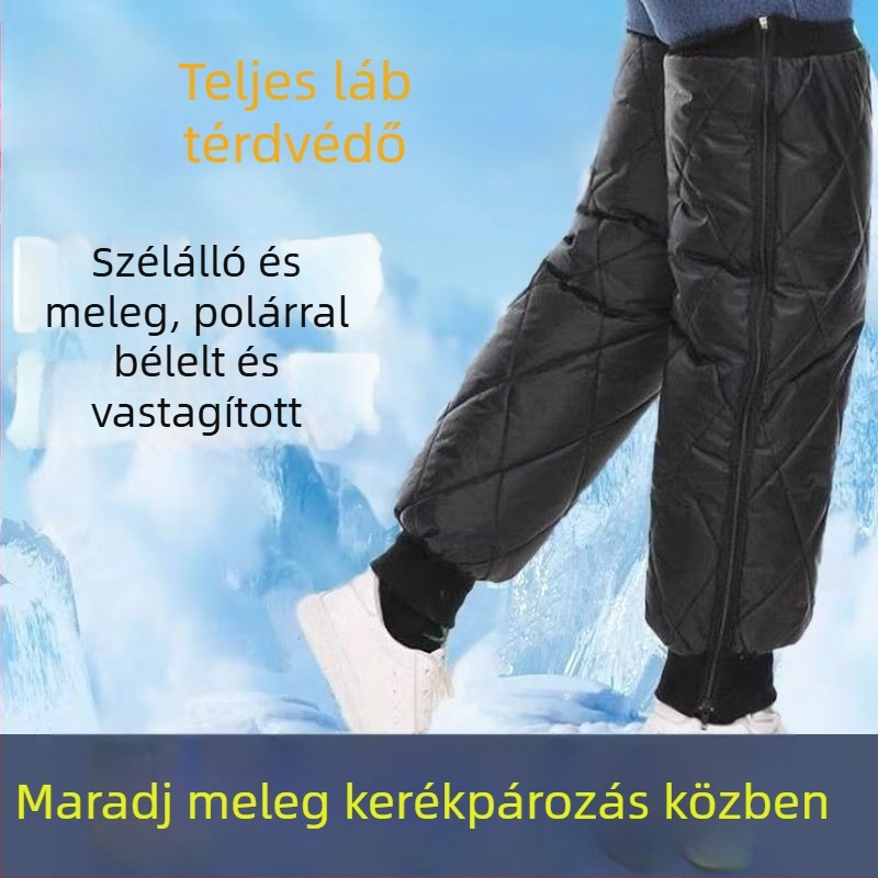 Elektromos kerékpárhoz készült térdvédők, téli kerékpározáshoz, szélálló és hidegálló védelem