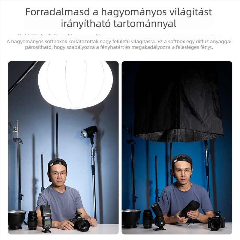 Fotózásra szánt Lantern Ball, God Cow márka, Lantern Ball modell, alumíniumötvözet