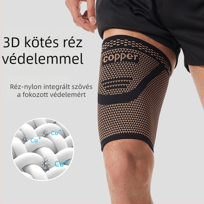 Rézionos comb- és vádlivédő, kötött elasztikus lábszárvédő kompresszióval a húzódások megelőzésére