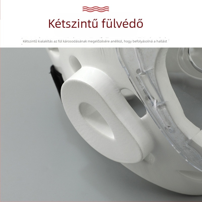 Karaté sisak arcvédővel versenyre és edzésre — poliészter rostos test