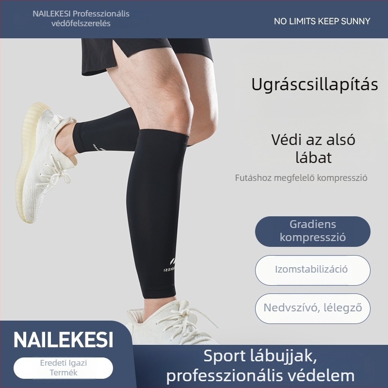 Lábszár-kompressziós leggings futáshoz és kerékpározáshoz, Lycra, uniszex
