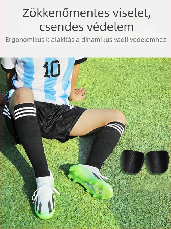 Szénszálas sípcsontvédő futballhoz, professzionális védőfelszerelés testreszabható logóval (szitanyomás és UV transzfer)