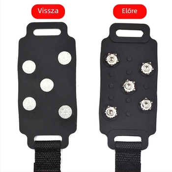 Csúszásmentes cipővédő 5‑fogas cramponokkal, gumiból, 1 pár, Easy buckle