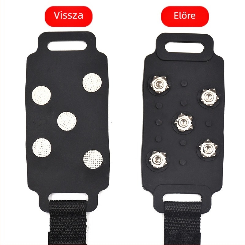 Csúszásmentes cipővédő 5‑fogas cramponokkal, gumiból, 1 pár, Easy buckle
