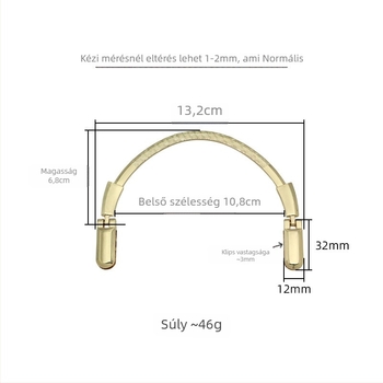Yili hardware fém félkör alakú táska fogantyú – kopásálló poggyász-kiegészítő