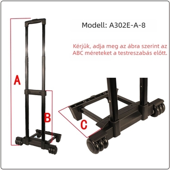 Alumínium utazótáska húzórúd – Huiqiao, utazótáskákhoz, szerszámos dobozokhoz, műszeres tokokhoz, kozmetikai táskákhoz és iskolai táskákhoz
