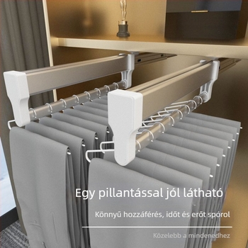 Felsőre szerelhető teleszkópos ruhatartó rúd, 55 cm