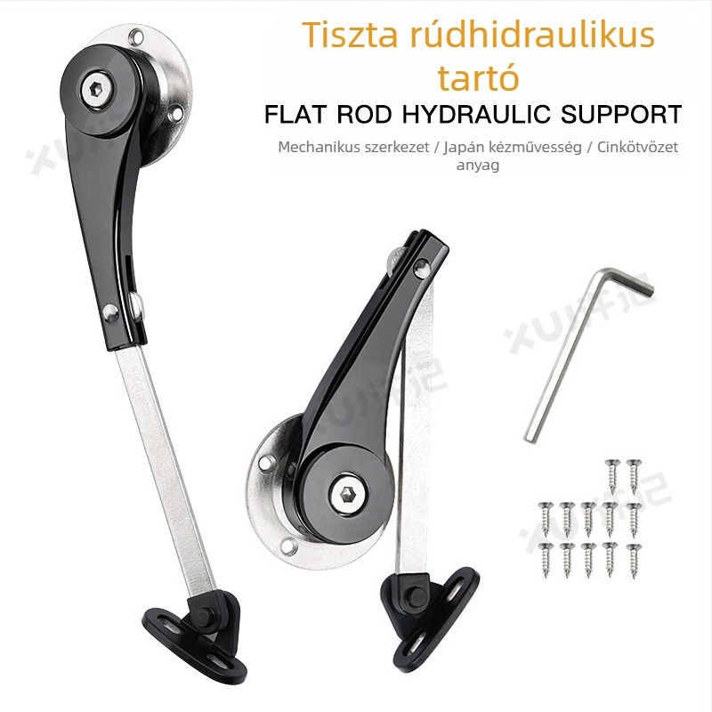 Lapos rúd olajnyomásos ajtótámasz szekrényekhez – Modell 2 (Anyag: cinkötvözet; Stílus: modern minimalist; Alkalmazás: gardrób, szekrény, ajtó)