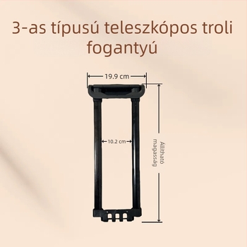 Személyre szabott bőröndhöz beépített teleszkópos vasrúddal, T-alakú, 20 és 24 hüvelykes bőröndökhöz