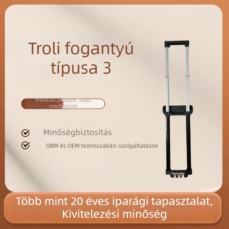 Személyre szabott bőröndhöz beépített teleszkópos vasrúddal, T-alakú, 20 és 24 hüvelykes bőröndökhöz