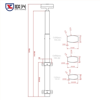 A alumínium ötvözetű teleszkópos húzórúd külső energiaellátó eszközökhöz és hordozható kerekesszékre; kopásálló, csökkenti a terhet, tárolható; testreszabható logó