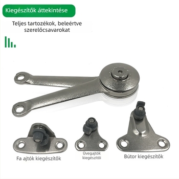 Ajtókhoz gázrugó, cink ötvözetből, modell FUS, az ajtó felnyitására és leeresztésére, modern minimál stílus