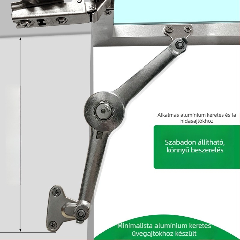 Ajtókhoz gázrugó, cink ötvözetből, modell FUS, az ajtó felnyitására és leeresztésére, modern minimál stílus