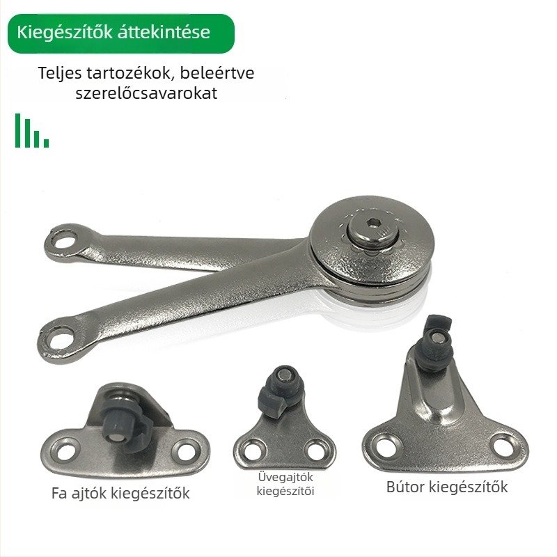 Ajtókhoz gázrugó, cink ötvözetből, modell FUS, az ajtó felnyitására és leeresztésére, modern minimál stílus