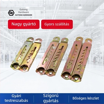 Masszázságy zsanérjaihoz állítható teleszkópos húzórúddal, 5/7/10 pozíció, galvanizált vas, bútorhardver