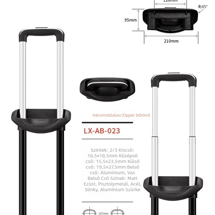 Loncin AB-023 poggyászfogantyú, vas, testreszabható, poggyász-kiegészítők, 2023 tavasz
