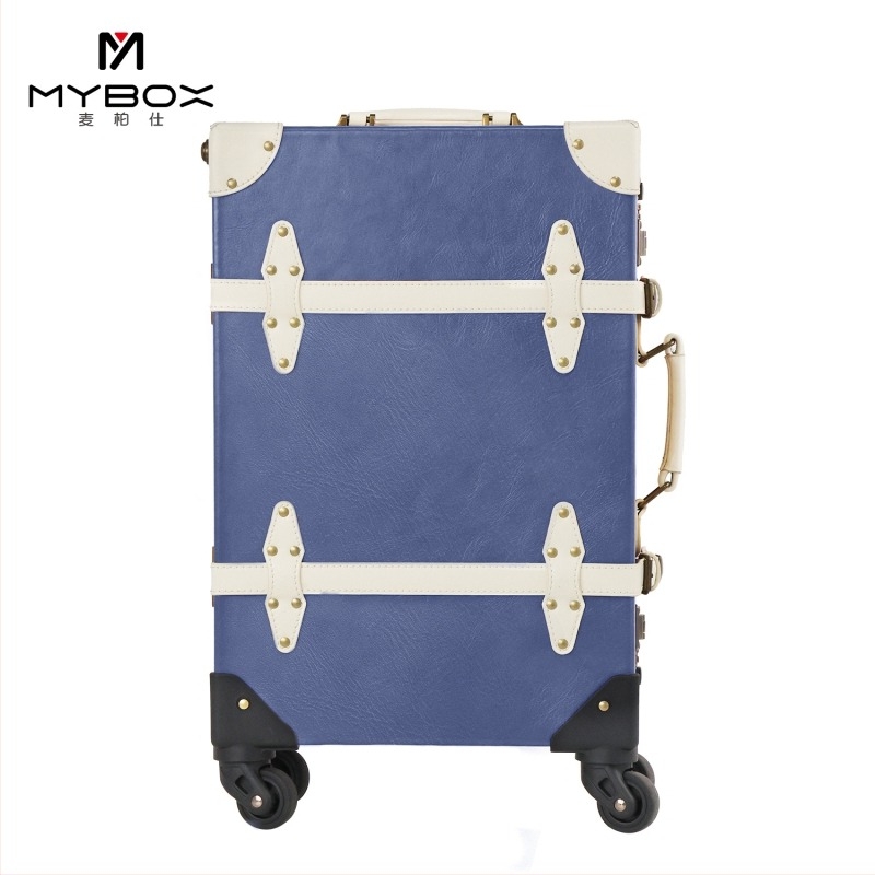 Mybox Denim retro utazótáska alumínium vázszerkezettel, TSA kombinációs zár, bővíthető, 8 kg