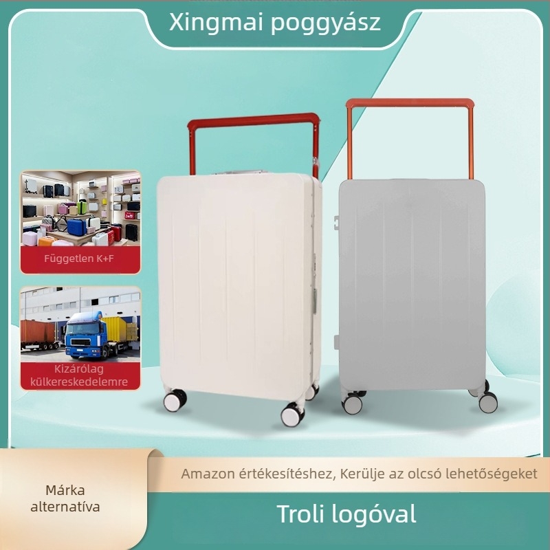 Széles fogantyúval rendelkező bőrönd, stílusos utazótáska, 24 hüvelykes bőrönd és 20 hüvelykes kézipoggyász, nagy kapacitás, TSA zár