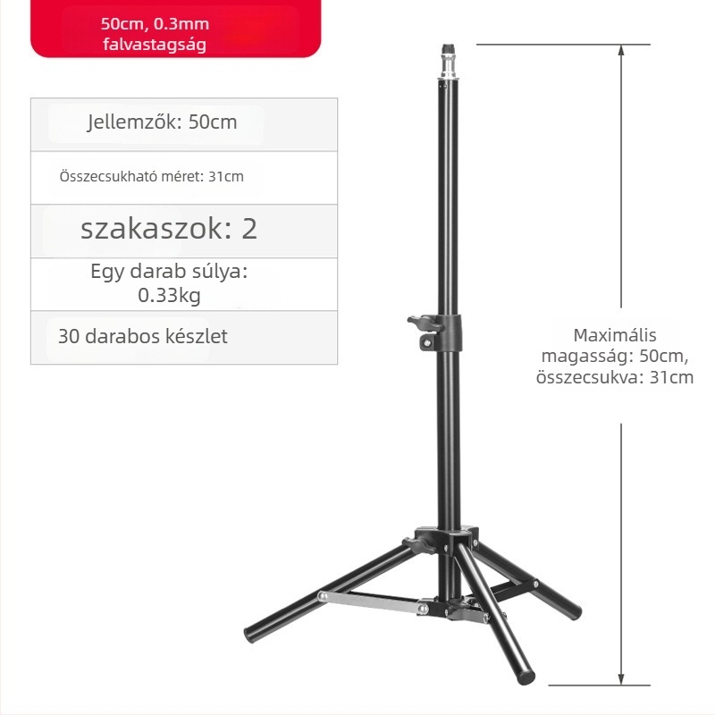 Tusheng Padlón álló állvány mobiltelefonhoz — Vas konstrukció, 0,5 kg, 2–3 szakasz
