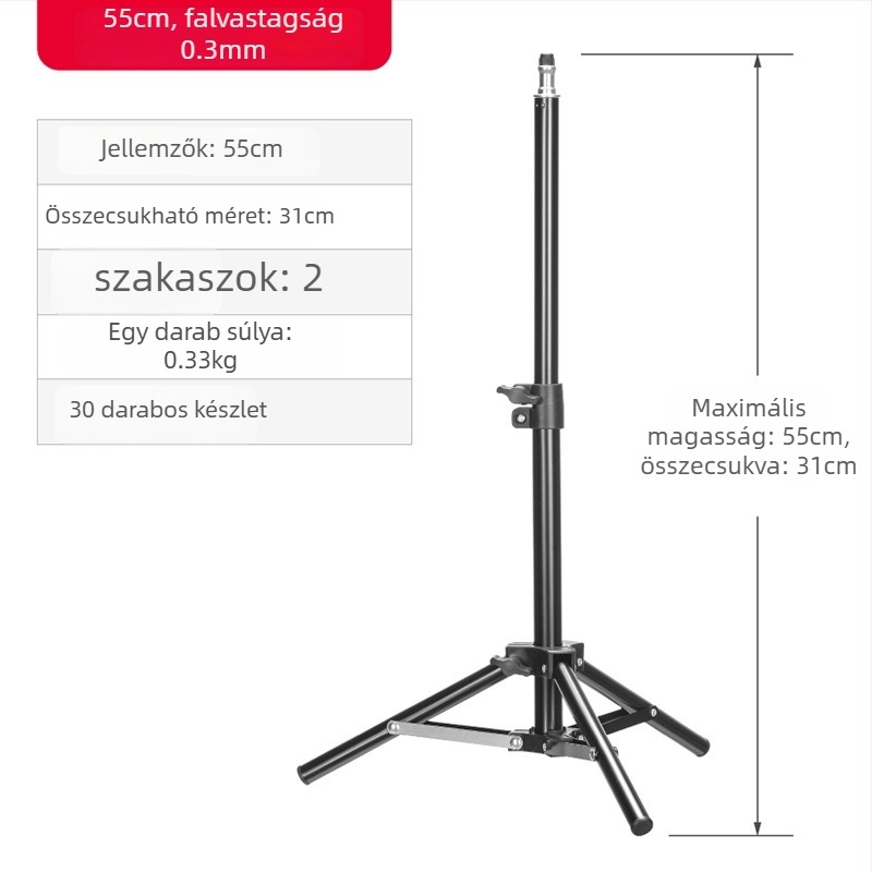 Tusheng Padlón álló állvány mobiltelefonhoz — Vas konstrukció, 0,5 kg, 2–3 szakasz