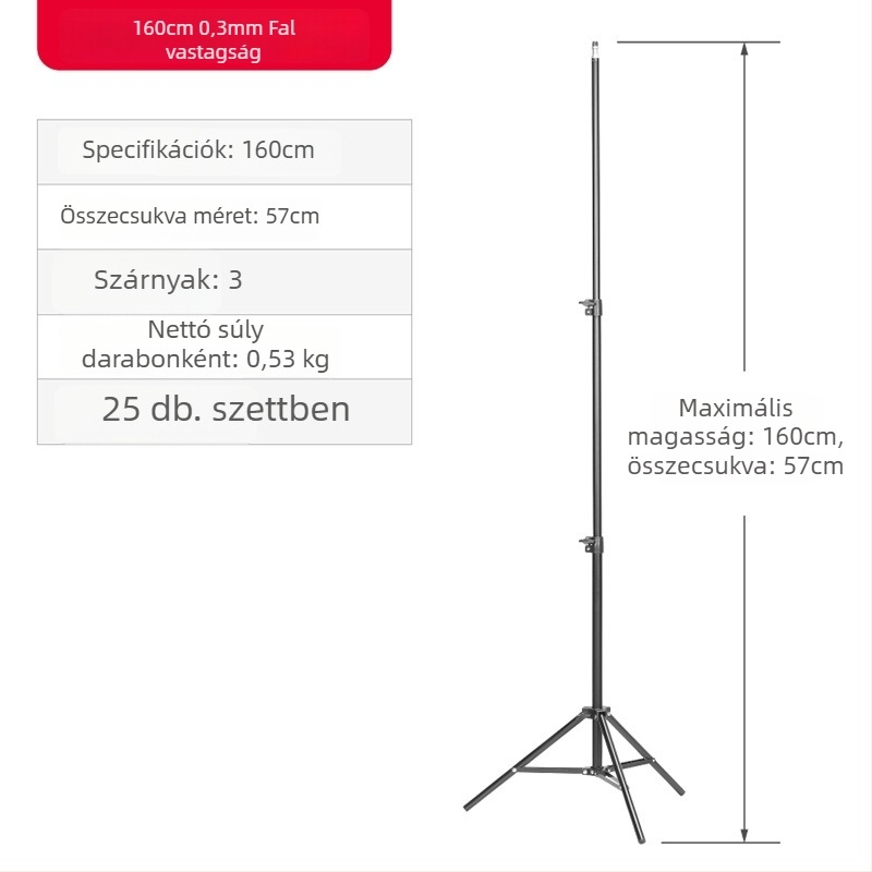 Tusheng Padlón álló állvány mobiltelefonhoz — Vas konstrukció, 0,5 kg, 2–3 szakasz
