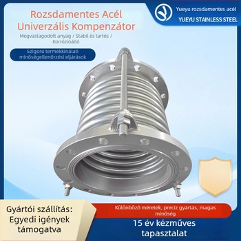 Rozsdamentes acél bellows kompenzátor, univerzális flanszos típusú, tengeri vákuumos teleszkópos tágulási csatlakozás (304/316, víz/olaj/gőz)