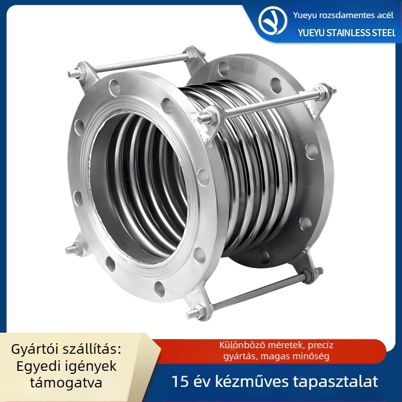 Rozsdamentes acél bellows kompenzátor, univerzális flanszos típusú, tengeri vákuumos teleszkópos tágulási csatlakozás (304/316, víz/olaj/gőz)