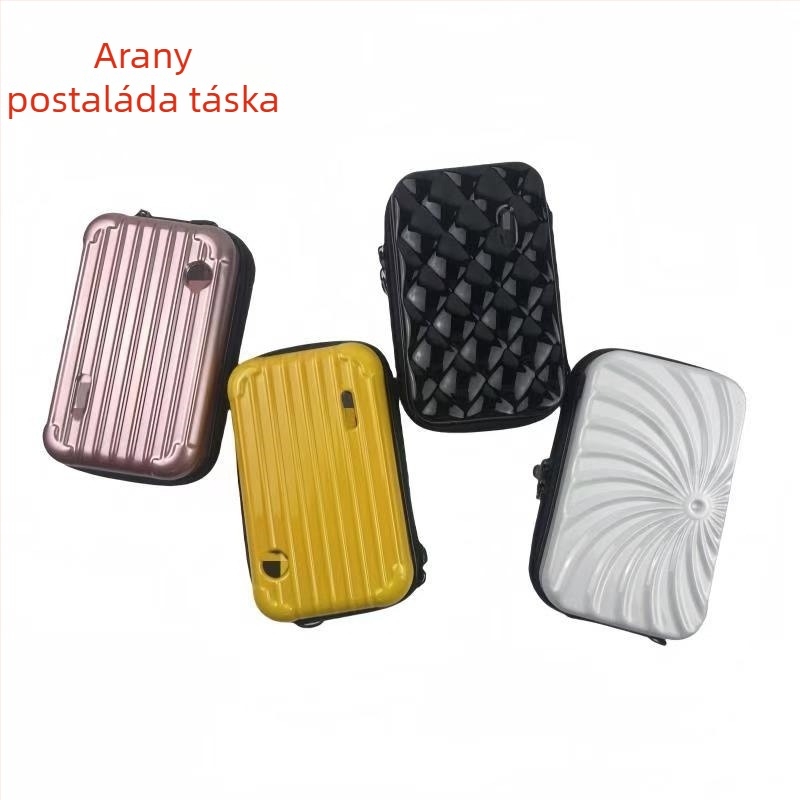 Mini keresztbody négyzet alakú táska - ABS anyag, geometriai minta, nylon bélés, vízálló, ultra könnyű
