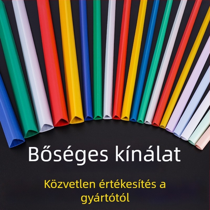 A4 mappa klipsz, csepp alakú, háromszög alakú húzórúddal, műanyag könyvborító klipsz, film nélkül