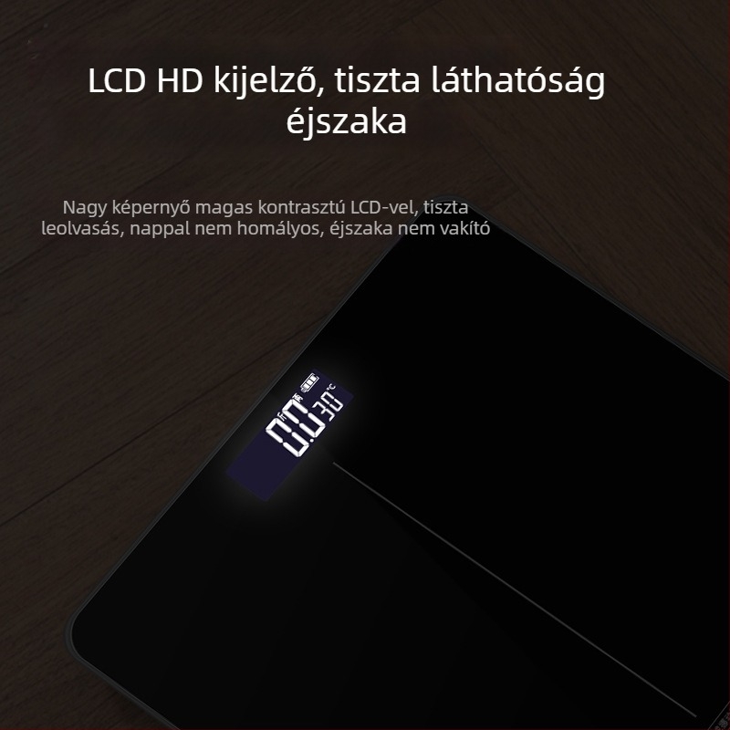 Háztartási multifunkcionális digitális mérleg üvegfelülettel, 180 kg-ig