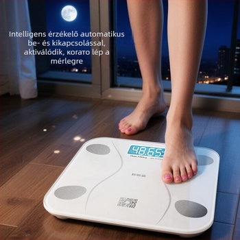 Intelligens testzsírmérleg 16 adatponttal, alkalmazással összekapcsolt mérleg