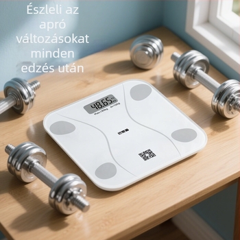 Intelligens testzsírmérleg 16 adatponttal, alkalmazással összekapcsolt mérleg