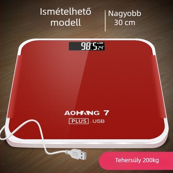 Elektronikus mérleg otthoni használatra, 200 kg kapacitás, univerzális felhasználás, aranyos dizájn