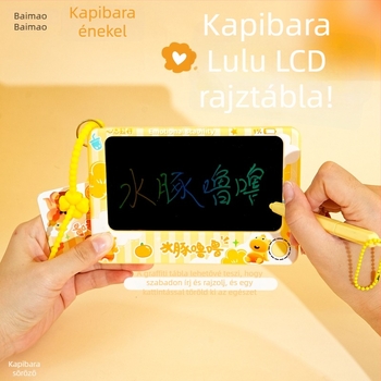 Baimao Capybara Lulu – LCD törölhető rajztábla kulcstartó, gyerekeknek, táskádísz