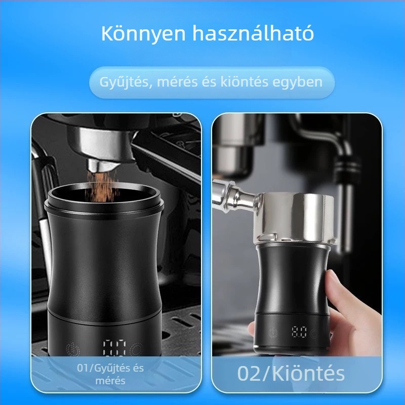 Hordozható elektronikus kávébab mérőcsésze beépített mérleggel — okos otthoni használatra