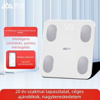 Fragrant Mountain F3I testzsírszázalék-mérleg — kiváló pontosság, méri a testsúlyt és a testzsírszázalékot, 4 AA elemről működik, egyszerű kialakítású, általános használatra