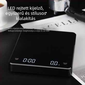 Töltésre képes kávémérleg, 3 kg kapacitású elektronikus konyhai mérleg, 0,1 g pontossággal, gyors töltés, otthoni okos használat