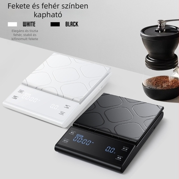 Pour-over kávéhoz időmérővel ellátott mérleg, okos konyhai mérleg, elektronikus grammos mérleg élelmiszerekhez
