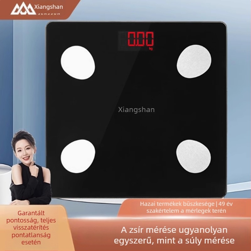 Xiangshan intelligens testzsírszint mérlege okos kijelzővel, otthoni használatra, pontos testsúly- és testzsír-mérés, újratölthető elektronikus mérleg