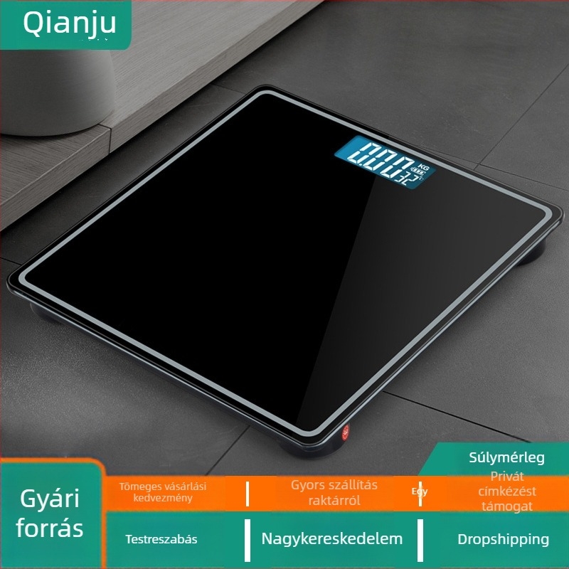 Töltővel újratölthető digitális egészségmérleg magasság- és testzsírméréssel, USB okos mérleg, kiváló precizitás