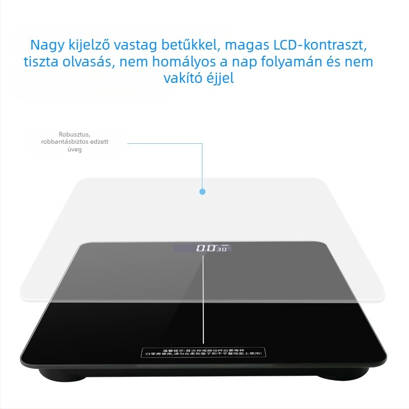 Többfunkciós intelligens elektronikus testsúlymérő készülék emberi testtömeg és háziállatok súlyának mérésére, kompakt otthoni mérleg