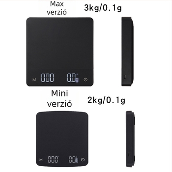 USB-töltéses elektronikus mérleg rejtett kijelzővel, eszpresszó kávémérés, 0,1 g pontosság, intelligens időzítés, több kávé mód, konyhai sütő-mérleg