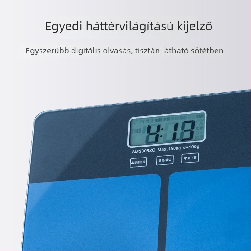 Beja intelligens hangos elektronikus mérleg, újratölthető, pontos testsúlymérés otthonra, kollégiumi szobára és edzéshez